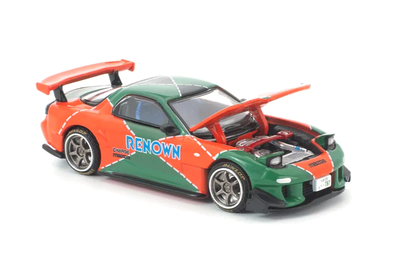 Mazda RX7 Re-Amemiya *Renown* orange/green 1:64 Pop Race