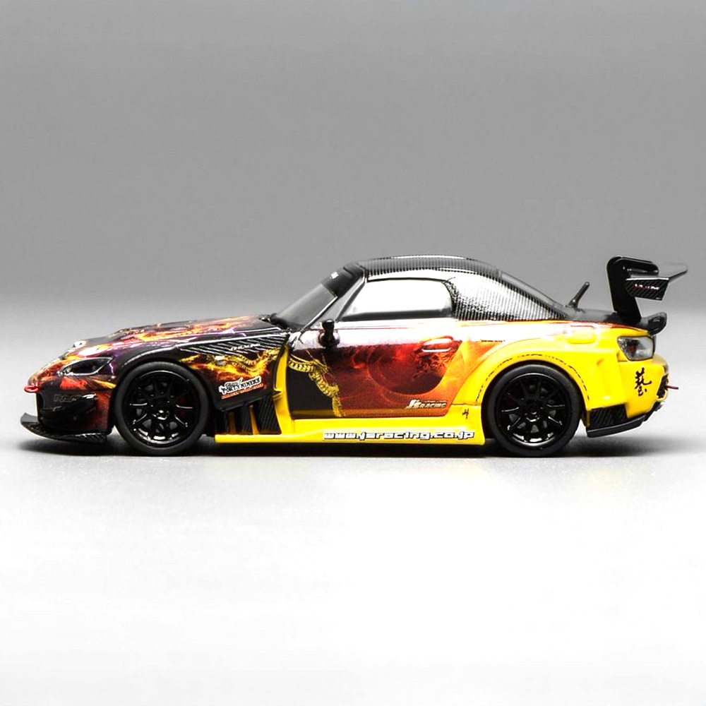 Honda S2000 Spider Hard-Top Closed J's Racing MAOU 2013 black/yellow 1:64 Motorhelix