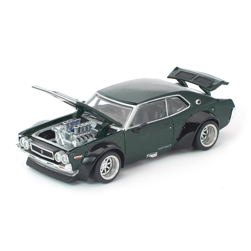 Nissan Laurel C130 1972 green 1:64 Pop Race Limited