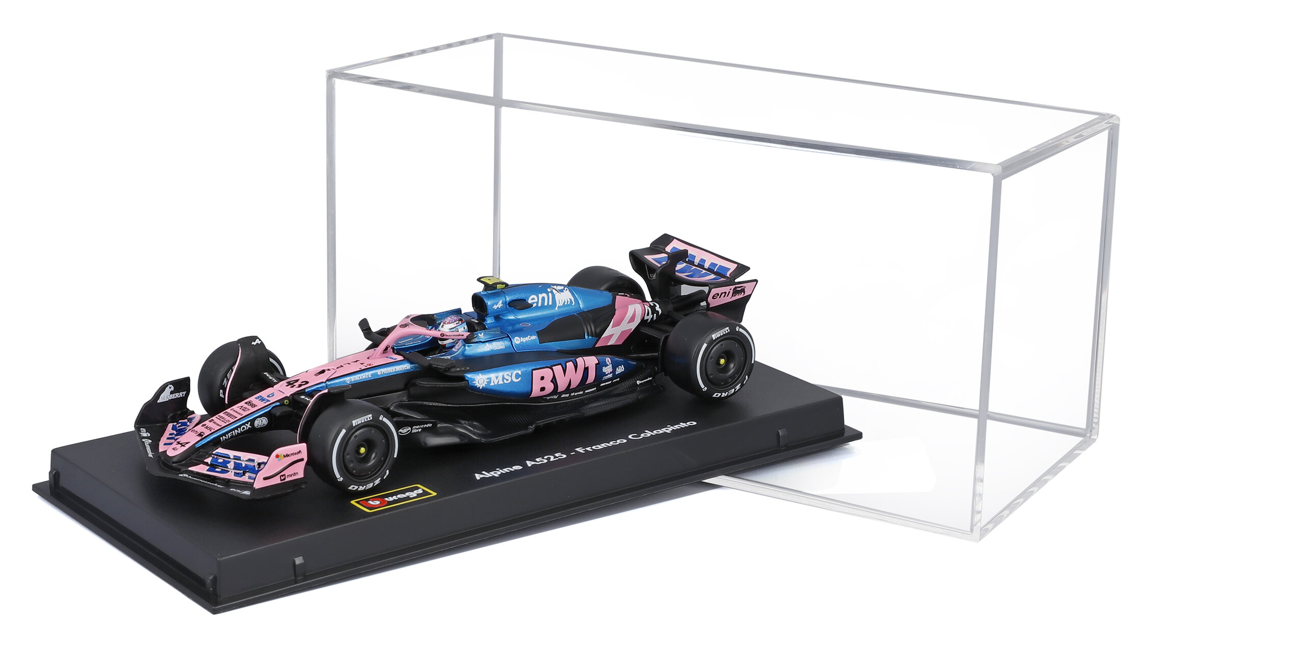 BWT Alpine A525 #43 Franco Colapinto 2025 with Helmet 1:43 Bburago