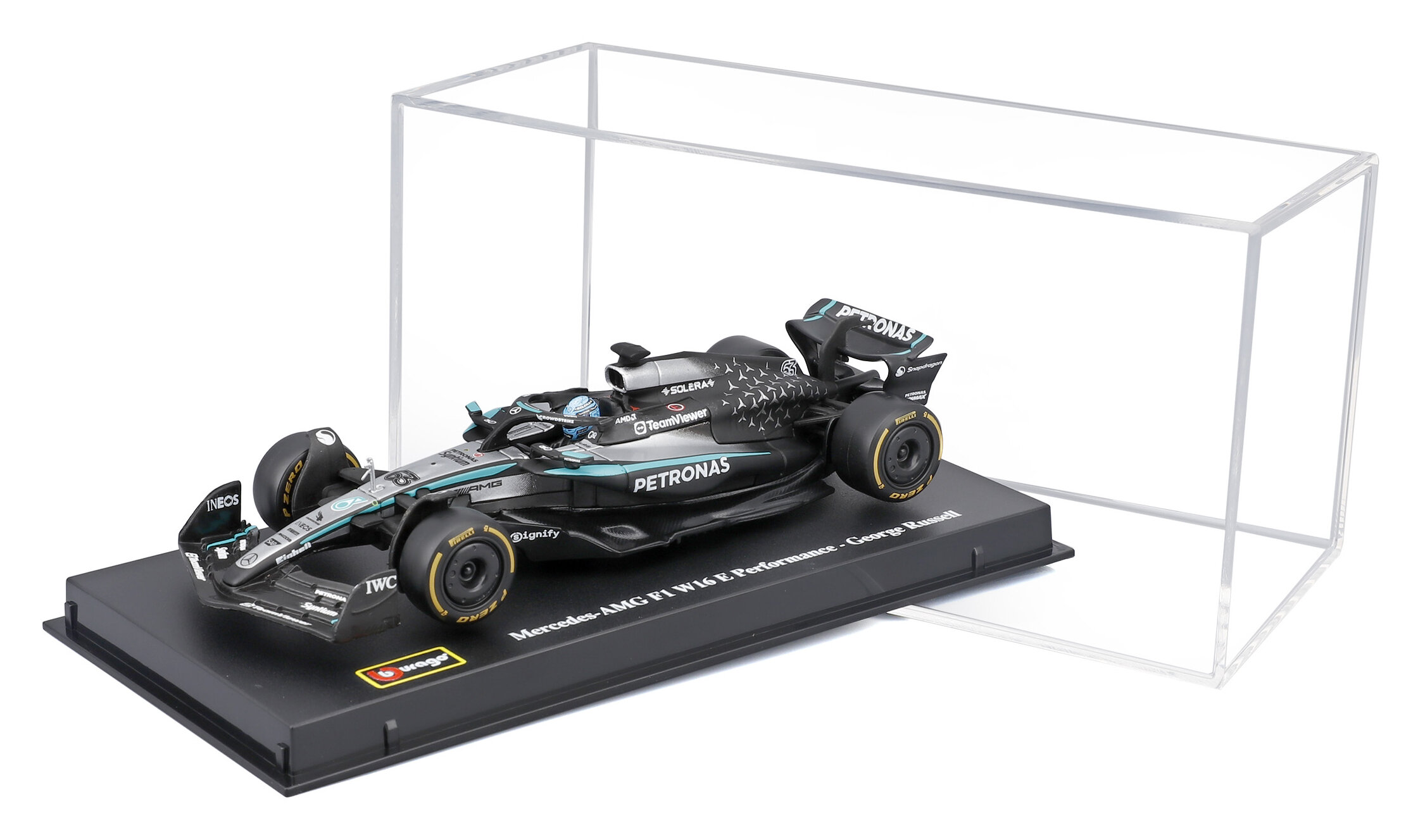 Mercedes-Benz AMG W16 #63 George Russell 2025 with Helmet 1:43 Bburago