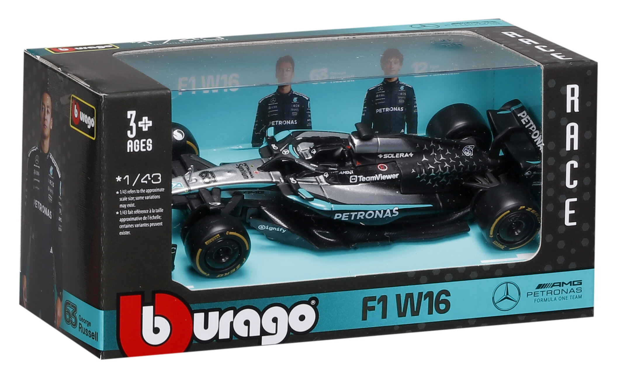 Mercedes-Benz AMG W16 #63 George Russell 2025 1:43 Bburago