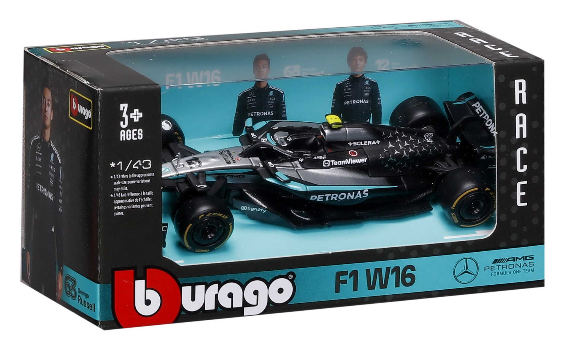 Mercedes-Benz AMG W16 #12 Andrea Kimi Antonelli 2025 1:43 Bburago