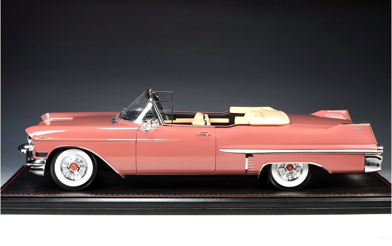 Cadillac Series 62 Cabriolet Open 1957 dusty rose metallic 1:18 Stamp Models