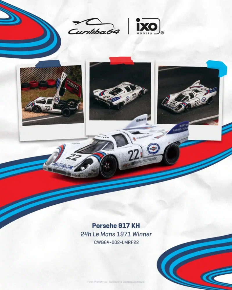 Porsche 917 KH Martini International Racing Team #22 G. van Lennep/H.Marko Winner 24H Le Mans 1971 1:64 Tarmac