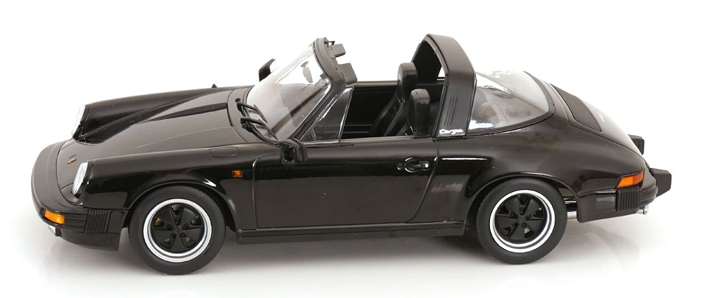 Porsche 911 SC Targa 1983 with Extra Hard Top black 1:18 KK Scale