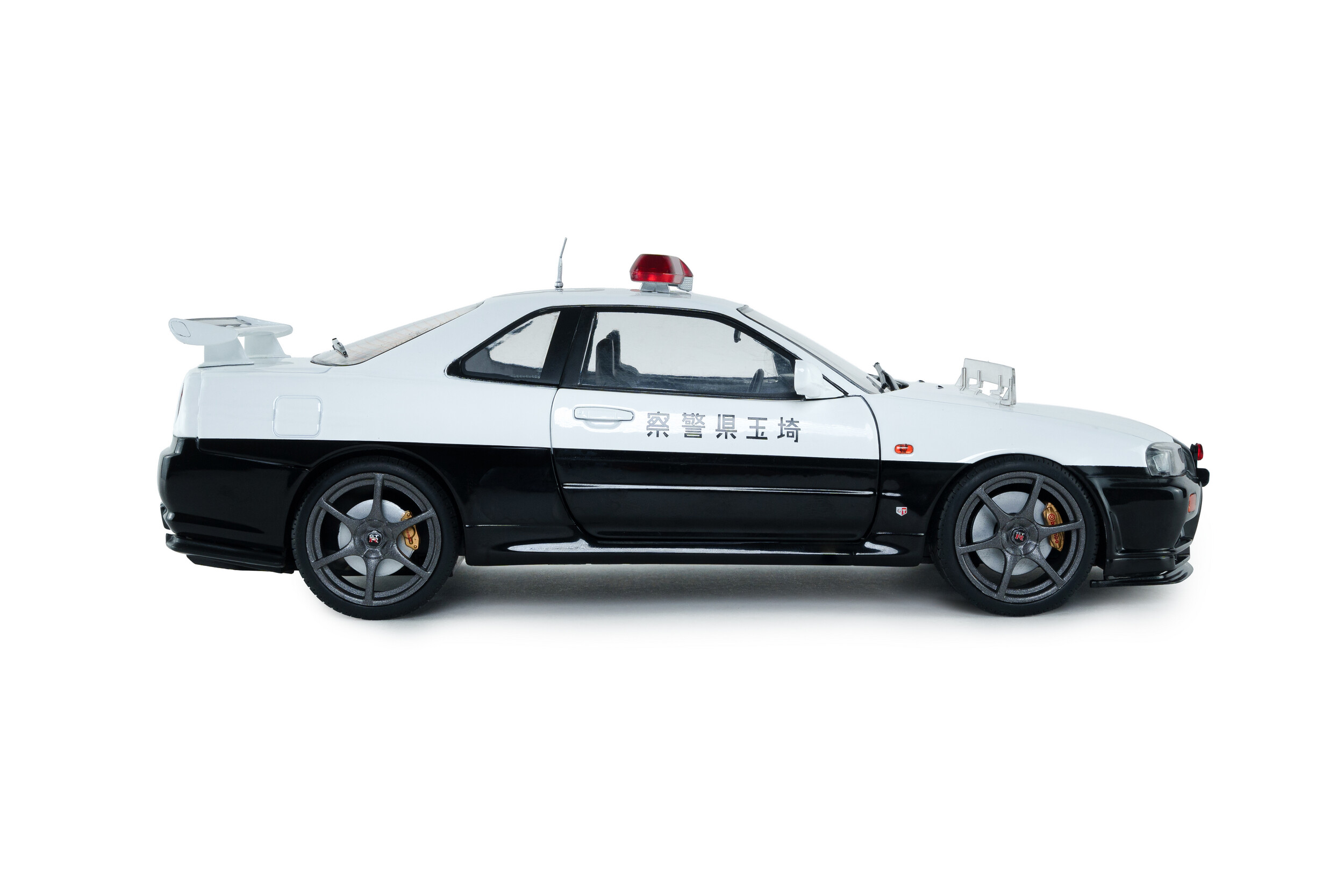 Nissan Skyline GT-R Japanese Police 1999 white 1:18 Solido