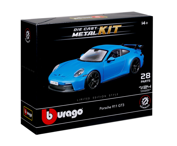 KIT - Porsche 911 992 GT3 Coupe 2022 blue 1:24 Bburago