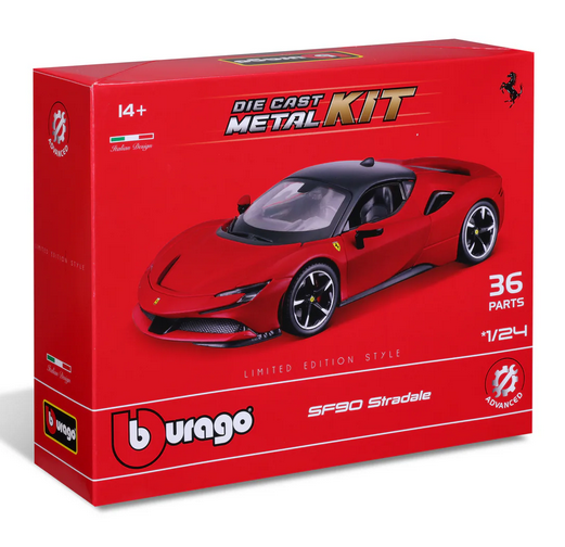 KIT - Ferrari SF90 Stradale Hybrid 2019 red 1:24 Bburago