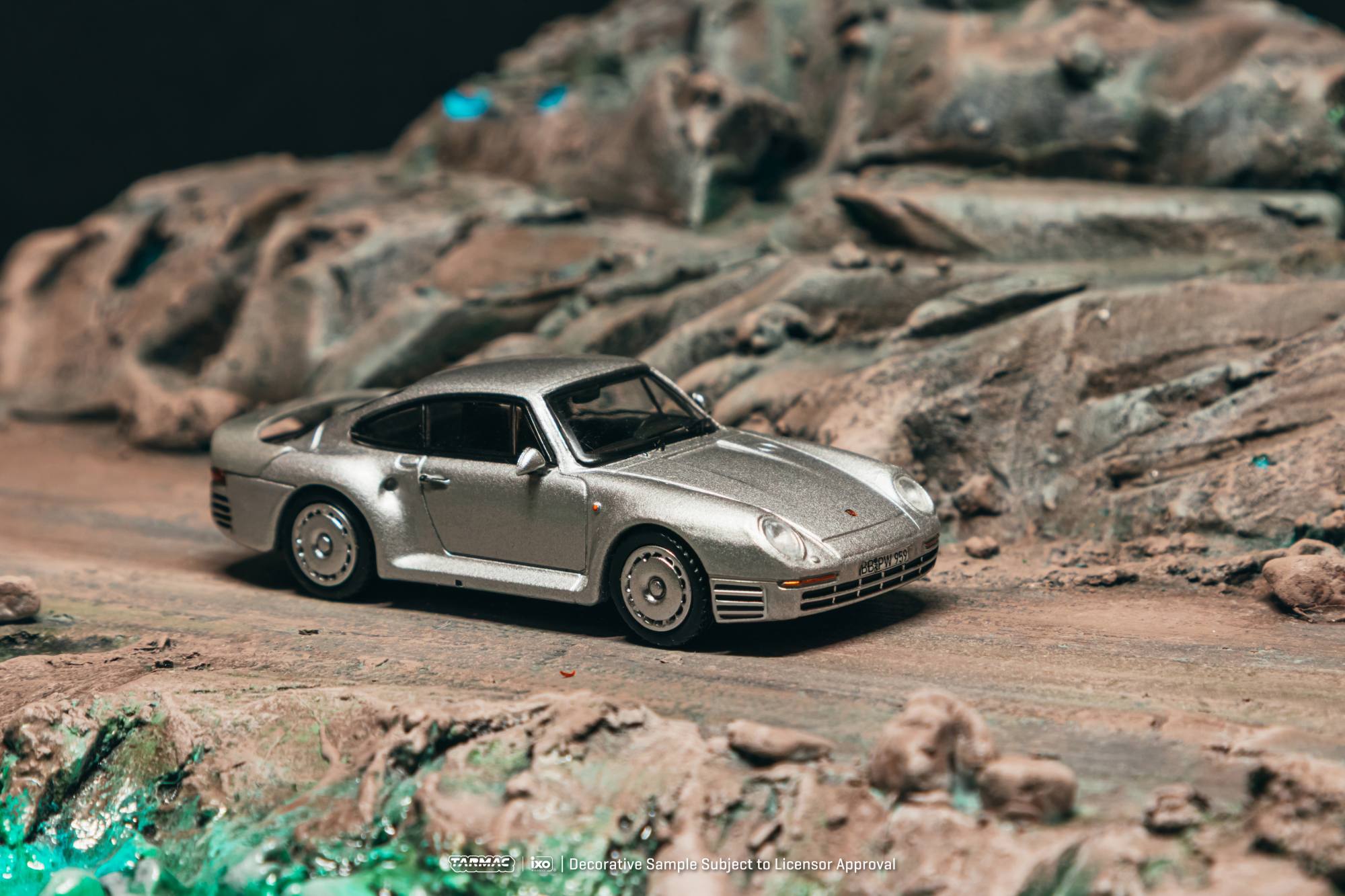Porsche 959 1989 silver 1:64 Tarmac