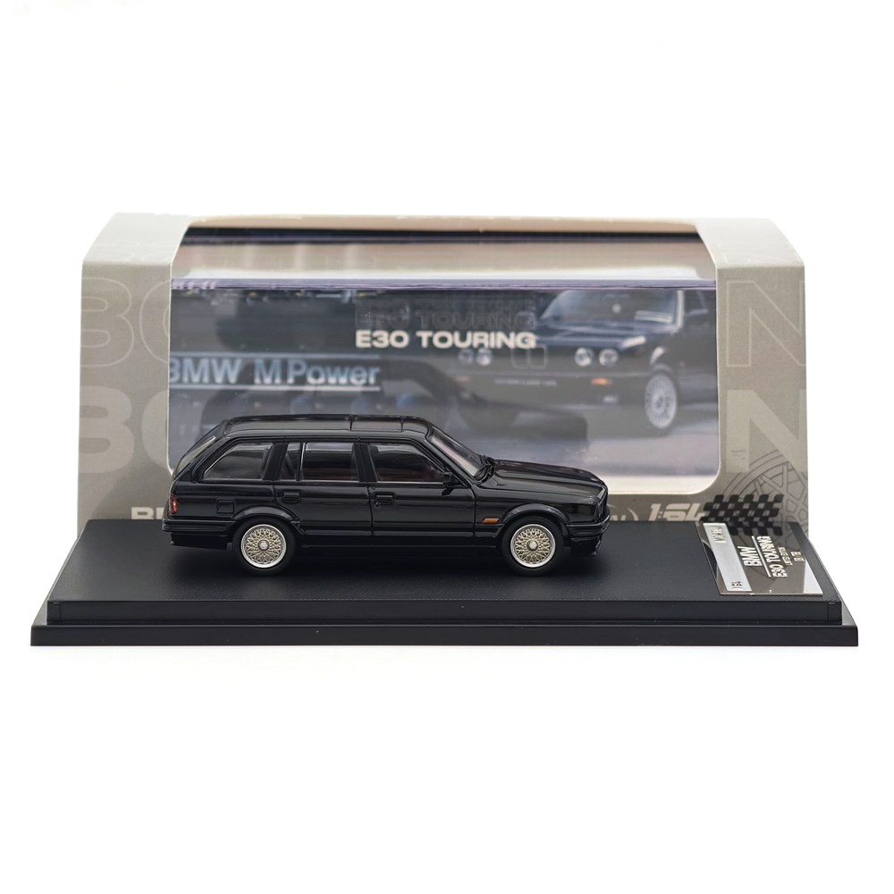 BMW E30 Touring Wagon black 1:64 Mortal Model