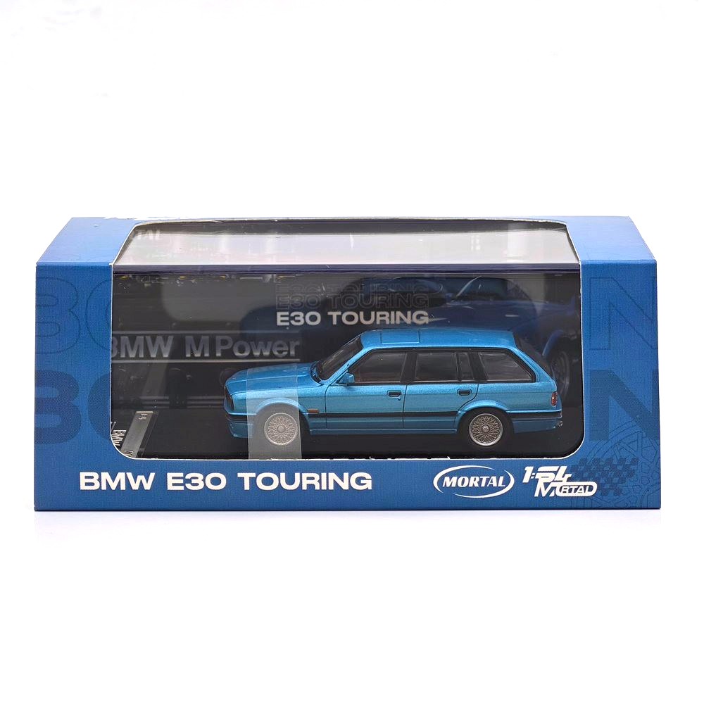 BMW E30 Touring Wagon blue 1:64 Mortal Model