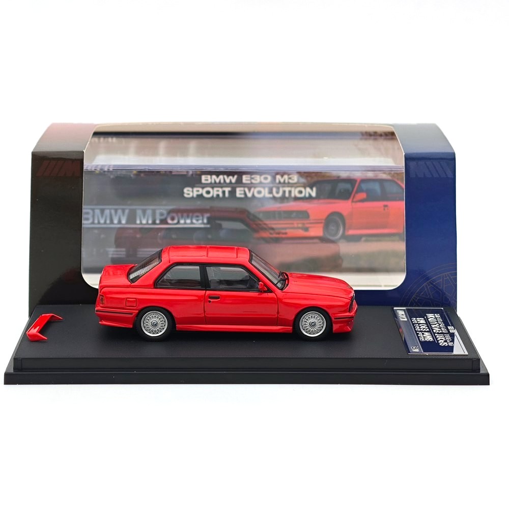 BMW E30 M3 Sport Evolution pearl red 1:64 Mortal Model
