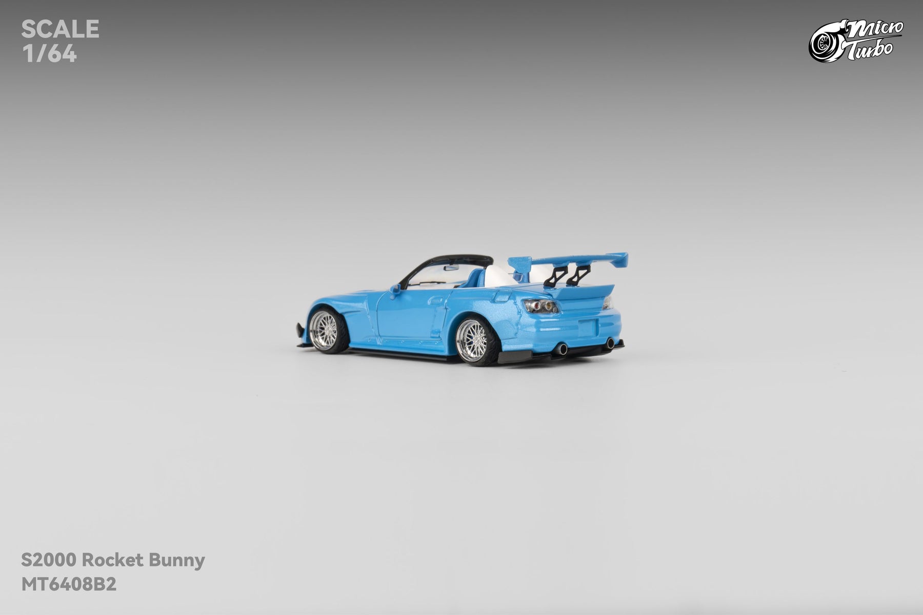 Rocket Bunny S2000 metallic blue 1:64 Microturbo