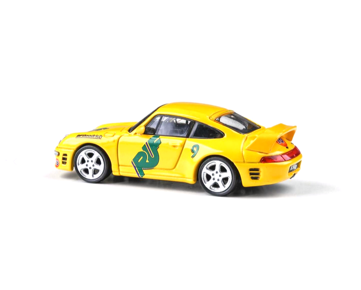 Porsche 911 993 RUF CTR 2 Coupe #9 Rally Pikes Peak International Hill Climb LHD 1995 yellow 1:64 Para64