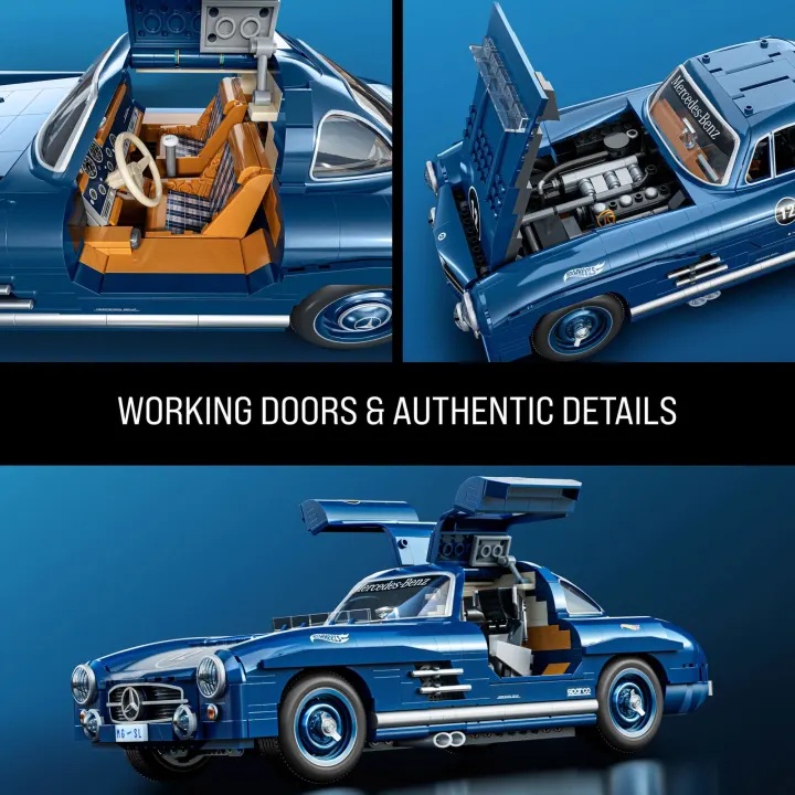 Mercedes-Benz 300 SL Hot Wheels *Premium Series* blue 1:12 Hot Wheels Brick Shop