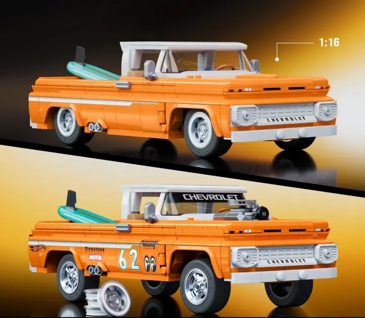 Chevrolet Pick-up Hot Wheels *Elite Series* 1962 orange/white 1:16 Hot Wheels Brick Shop