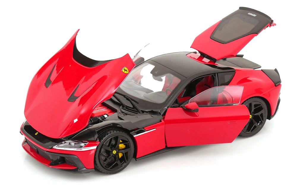 Ferrari 12Cilindri 2024 rosso corsa with Showcase 1:18 Polistil