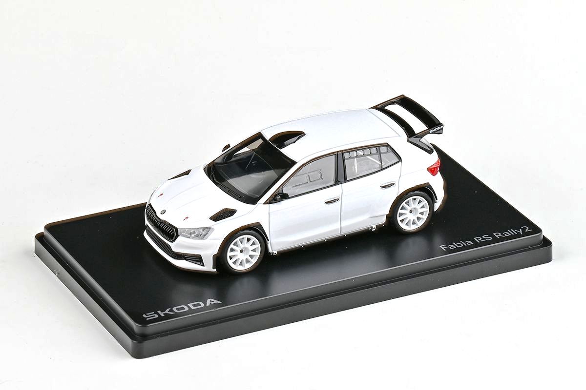 Škoda Fabia IV RS Rally2 2022 bílá 1:43 Abrex