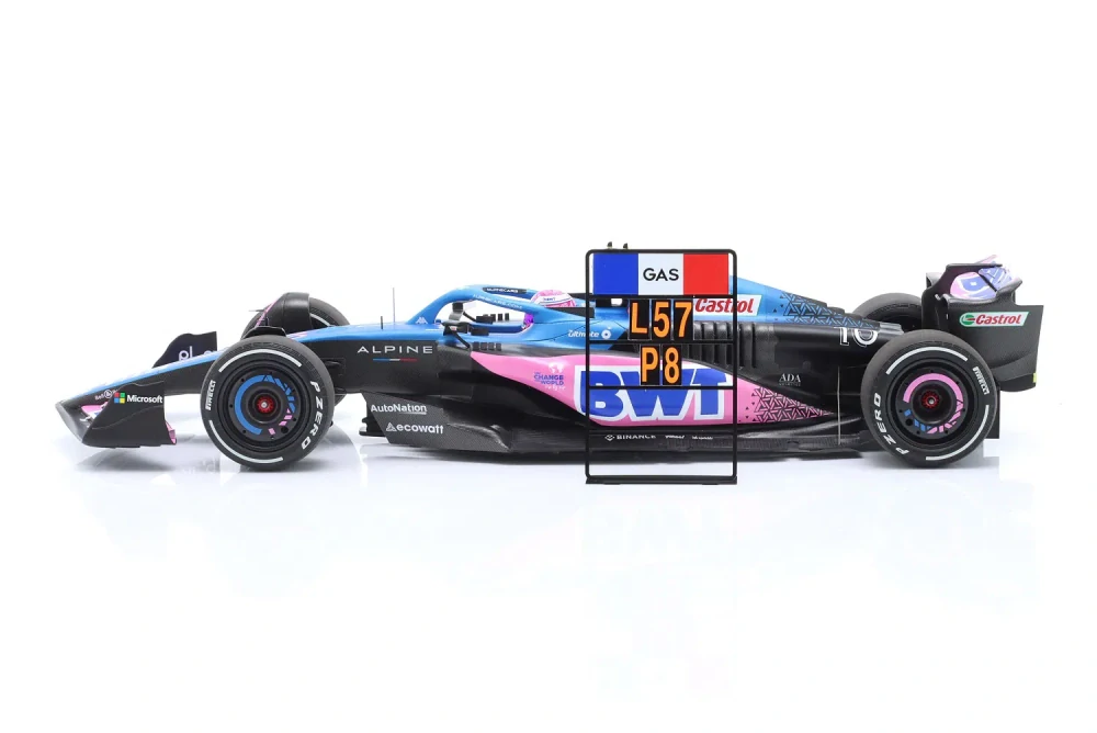 Alpine BWT F1 Team A523 #10 Pierre Gasly 8th Miami GP 2023 1:18 Minichamps