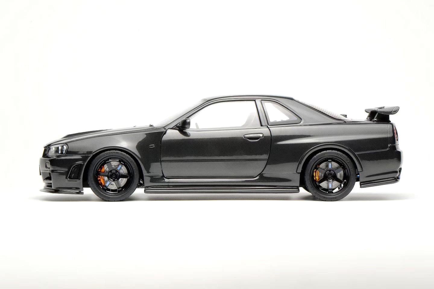 Nissan Skyline GT-R R34 Coupe Customized Version 1999 full carbon fibre version 1:18 Motorhelix