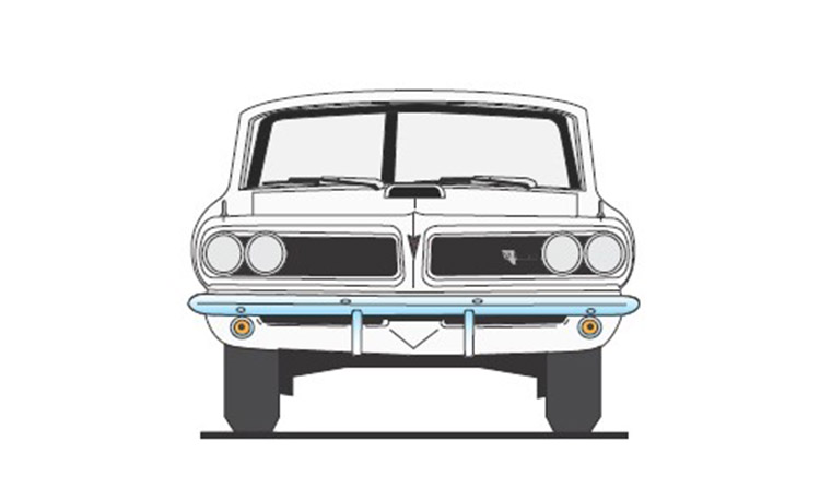 Pontiac Tempest Super Duty *The Tempest* 1963 white/blue 1:18 Acme Diecast