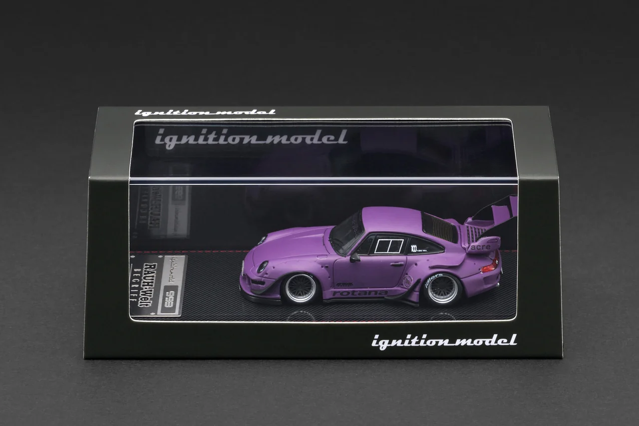 Porsche RWB 993 matt purple 1:64 Ignition Model