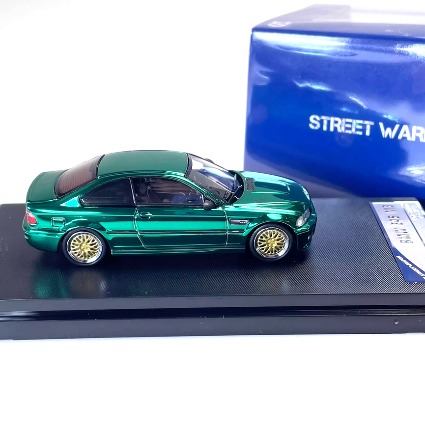 BMW E46 chrome green 1:64 Street Weapon