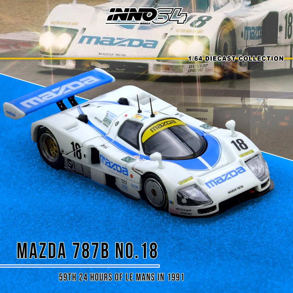 Mazda 787B Mazdaspeed #18 S.Johansson/D.Kennedy/M.Sandro Sala 59th 24 Hours Le Mans 1991 1:64 Inno Models