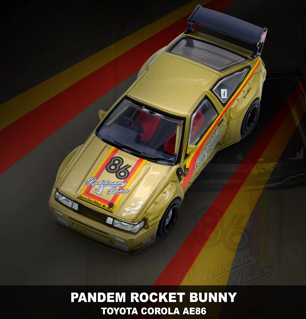 Toyota AE86 Levin Pandem Rocket Bunny gold 1:64 Inno Models