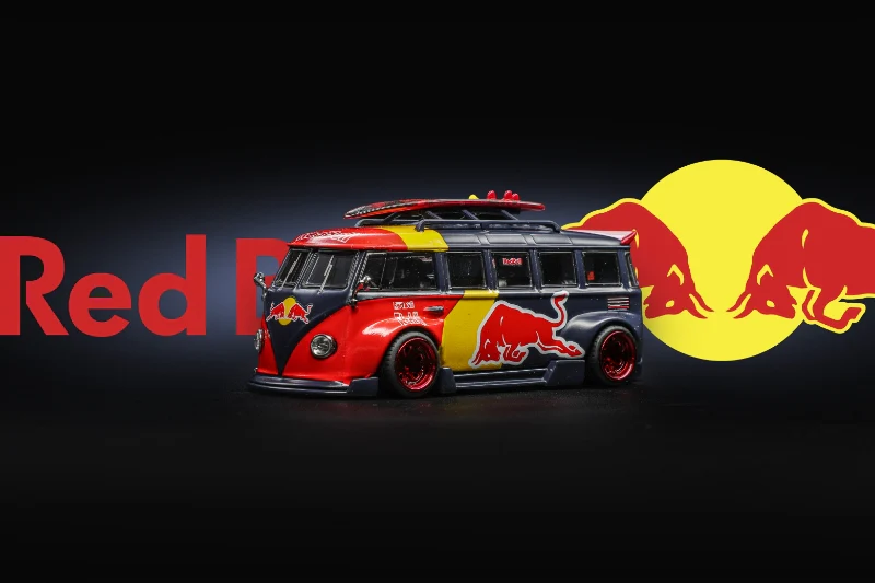 Volkswagen T1 *RedBull* red/yellow/blue 1:64 Liberty64