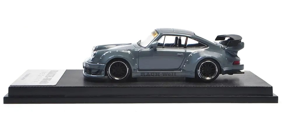 Porsche RWB 930 3.8 Type Wing nardo gray/black rims 1:64 My Model Collect