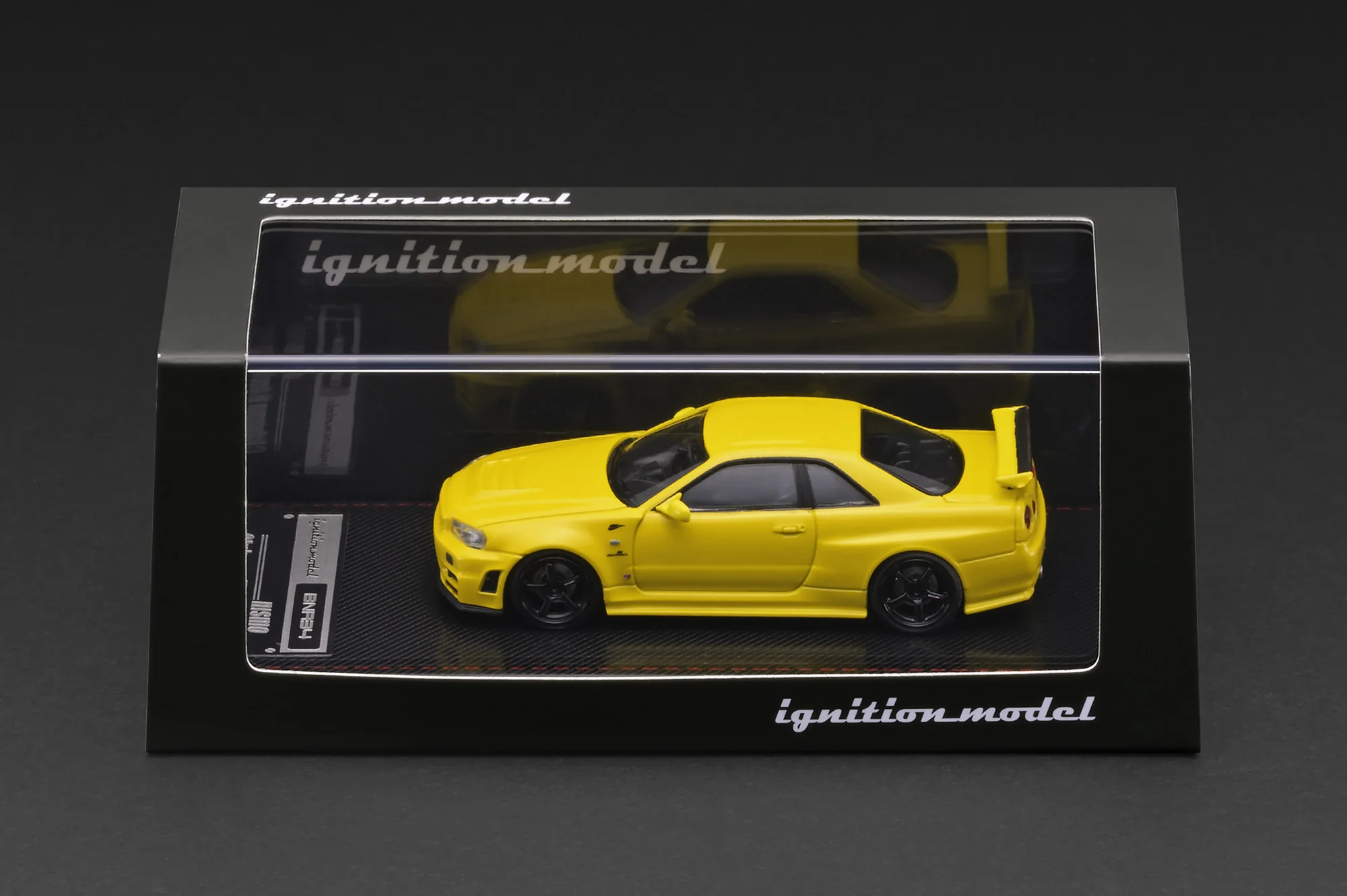 Nissan Skyline GT-R (BNR34) NISMO Customized yellow metallic 1:64 Ignition Model