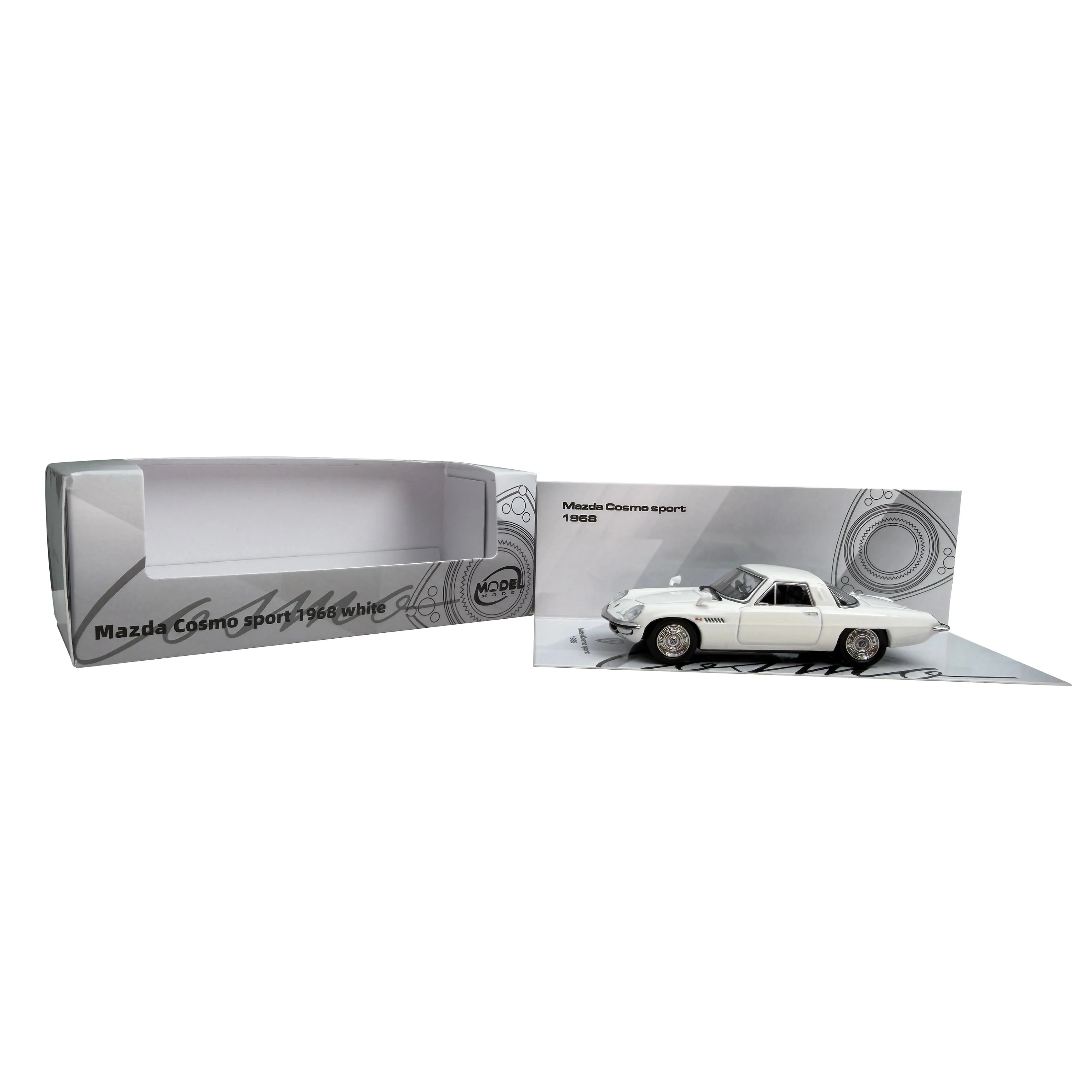Mazda Cosmo Sport 1968 white 1:64 ModelModel