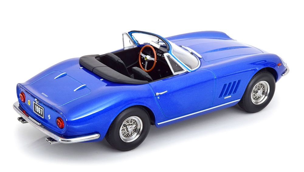Ferrari 275 GTB/4 NART Spider 1967 blue metallic 1:18 KK Scale