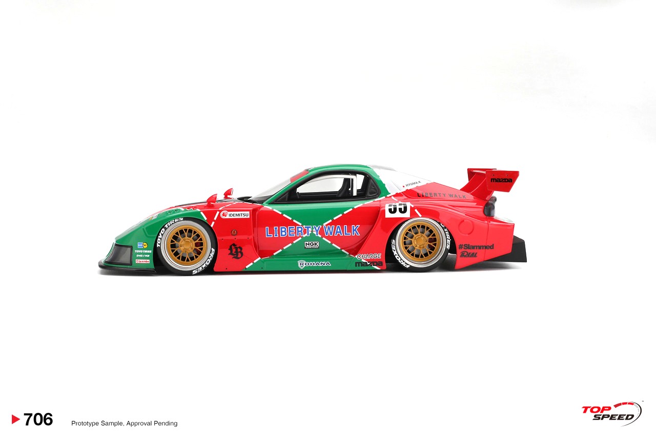 Mazda RX-7 LB-Super Silhouette 787 2024 green/red 1:18 TopSpeed Models