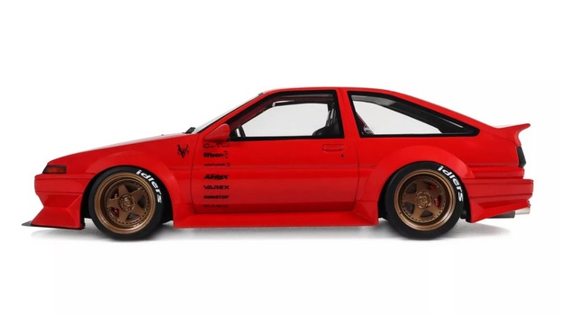Toyota AE86 Sprinter Trueno Widebody 1986 Ferrari rosso corsa 1:18 OttOmobile