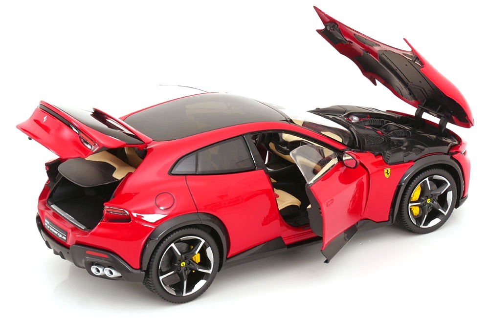 Ferrari Purosangue 2022 rosso corsa 322/cream iterior with Showcase 1:18 Polistil