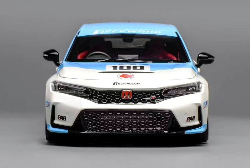 Honda Civic Type-R FL5 #100 Racing 2020 white/blue 1:18 Motorhelix