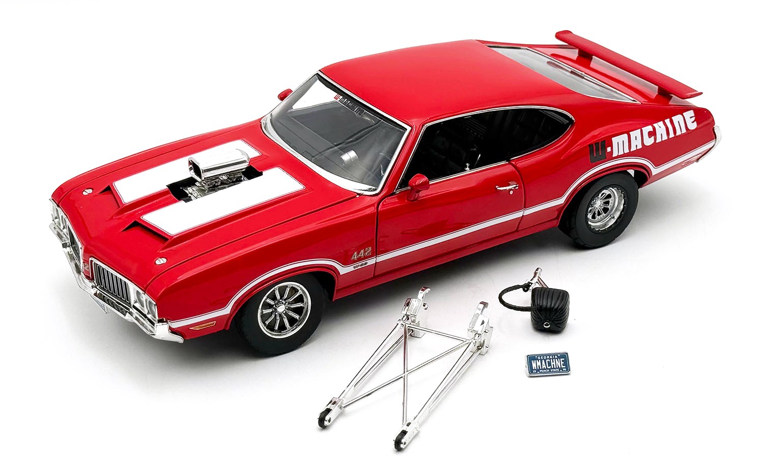 Oldsmobile 442 W30 *W-Machine Drag Outlaws* 1970 red 1:18 Acme Diecast