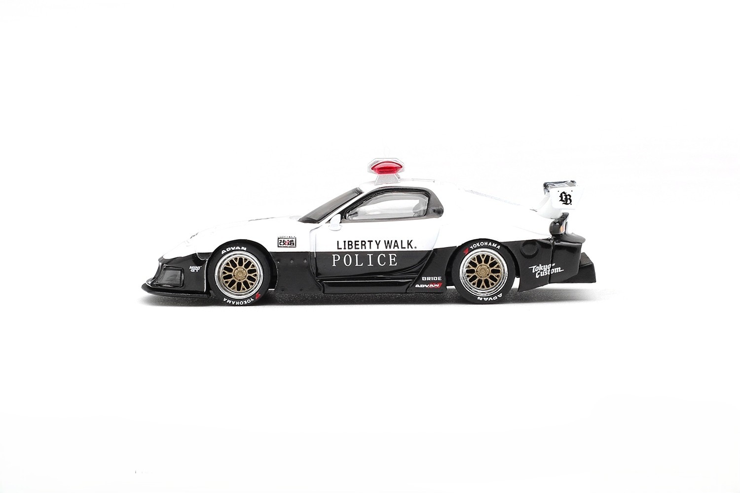 Mazda RX-7 1998 LB-Super Silhouette Police white/black 1:64 Mini GT