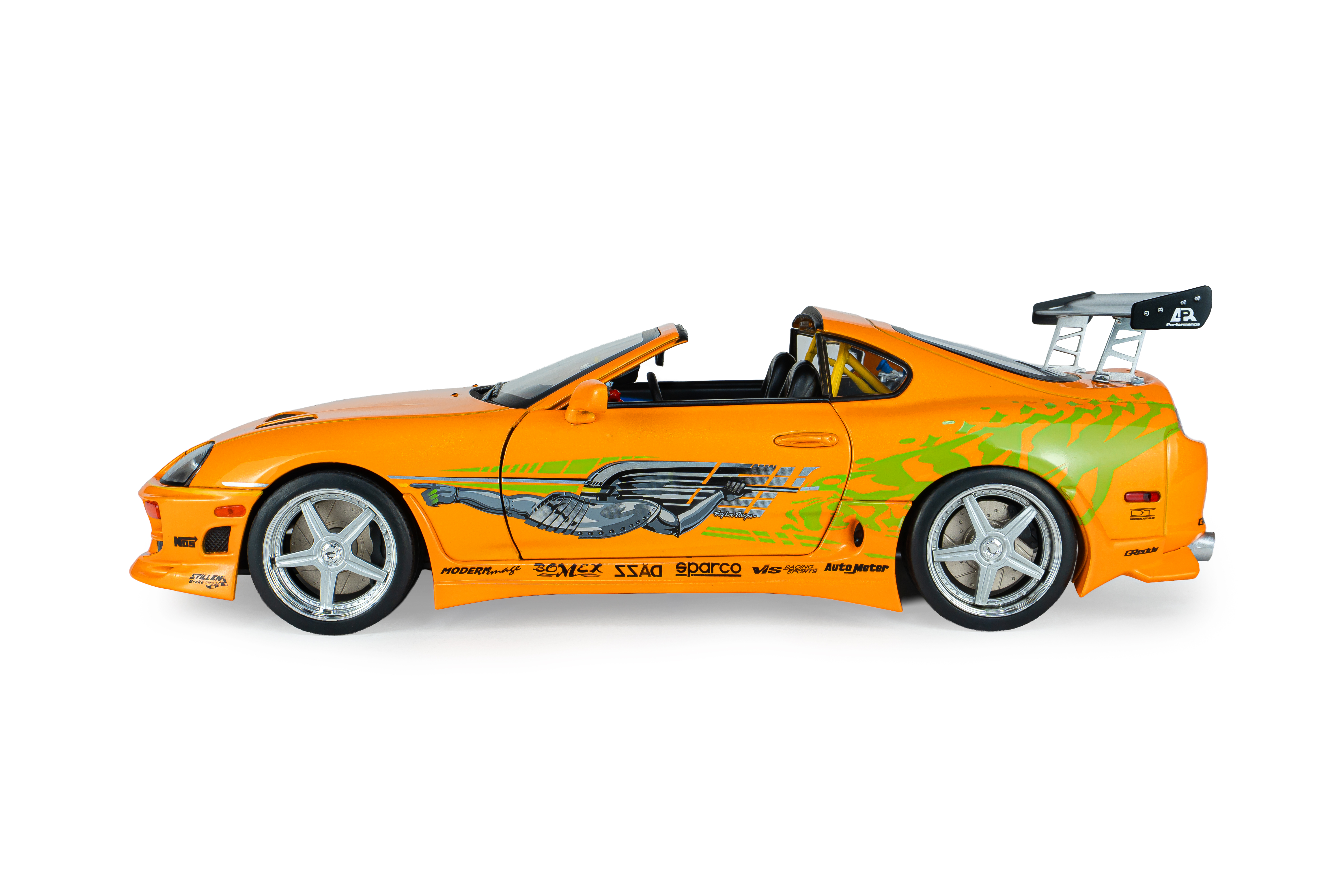 Toyota Supra MK4 A80 Fast & Furious 1 Brian Open Roof 2001 orange 1:18 Solido