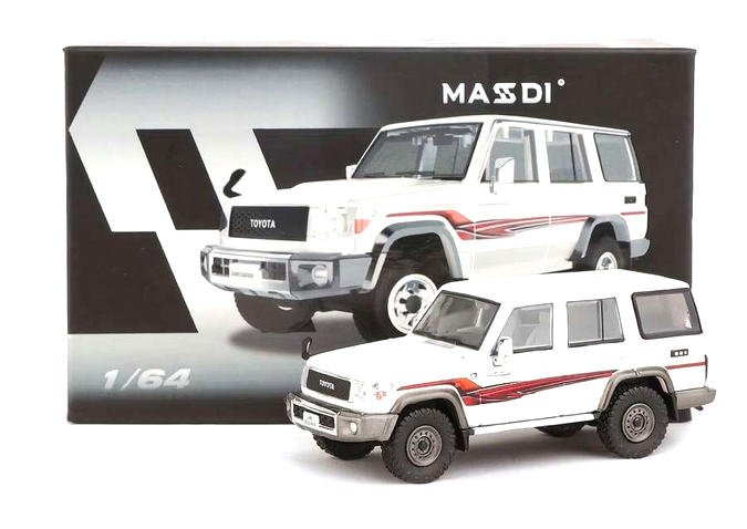 Toyota Land Cruiser LC76 1994 white 1:64 Massdi