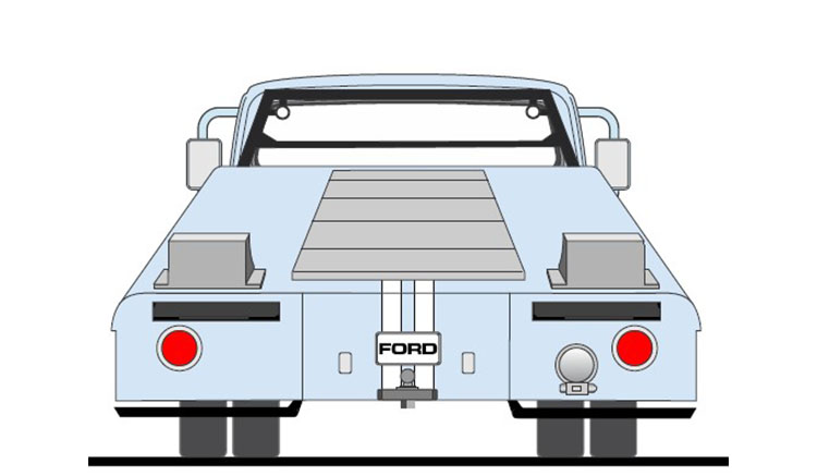 Ford F-350 Ramp Truck for GT40 #1 24H Le Mans 1966 1:18 Acme Diecast