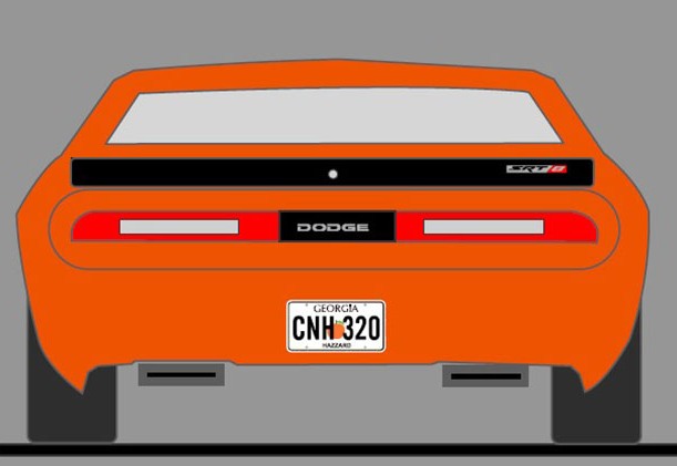 Dodge Challenger SRT8 #01 Coupe 2010 *The General Lee The Dukes of Hazzard* Tribute 1:18 Acme Diecast