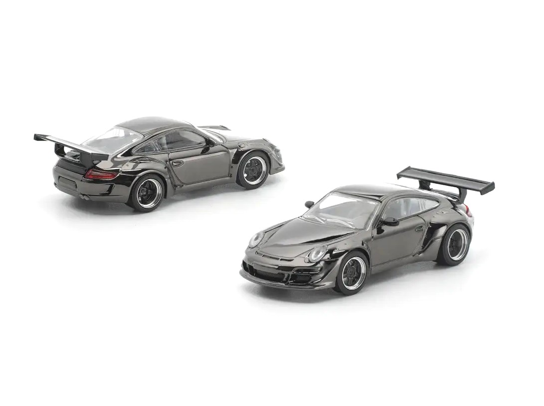 Porsche RWB 997 *The Dark Chrome Series* dark chrome 1:64 Pop Race