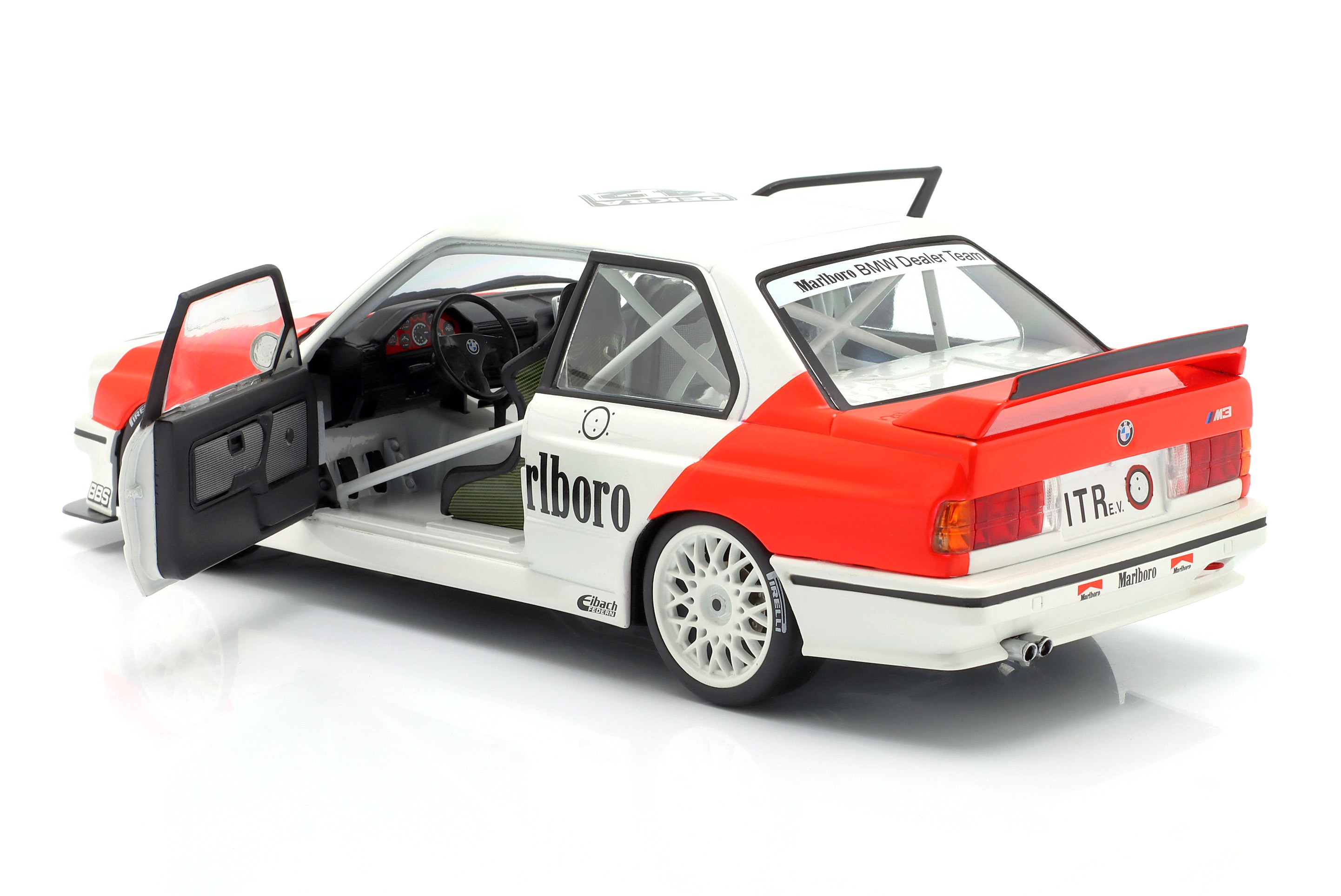 BMW M3 E30 #42 DTM Zolder 1991 Cor Euser BMW Dealerteam - Tabacco Decals Already Applied on the Car + Opening Doors 1:18 Werk83