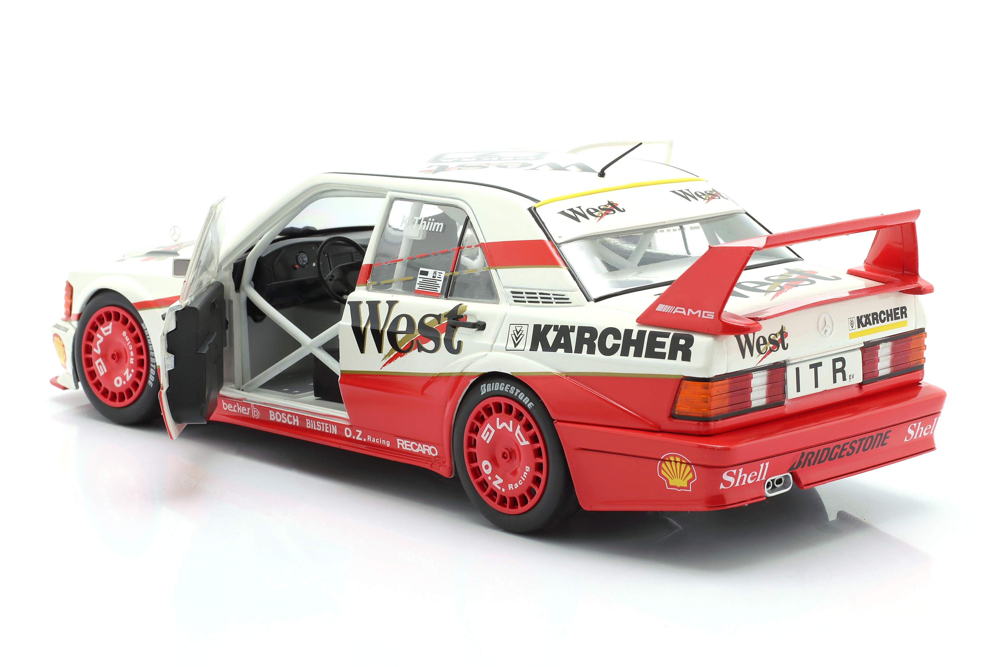 Mercedes-Benz 190E 2.5-16 Evo II #7 K.Thiim DTM 1991 - Tabacco Decals Already Applied on the Car + Opening Doors 1:18 Werk83