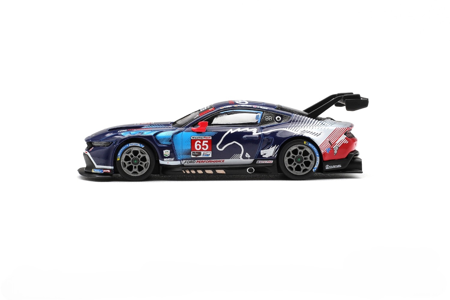 Ford Mustang GT3 Ford Multimatic Motorsports #65 Ch.Mies/D.Olsen/F.Vervisch Winner 24HRS Daytona 2025 1:64 Mini GT