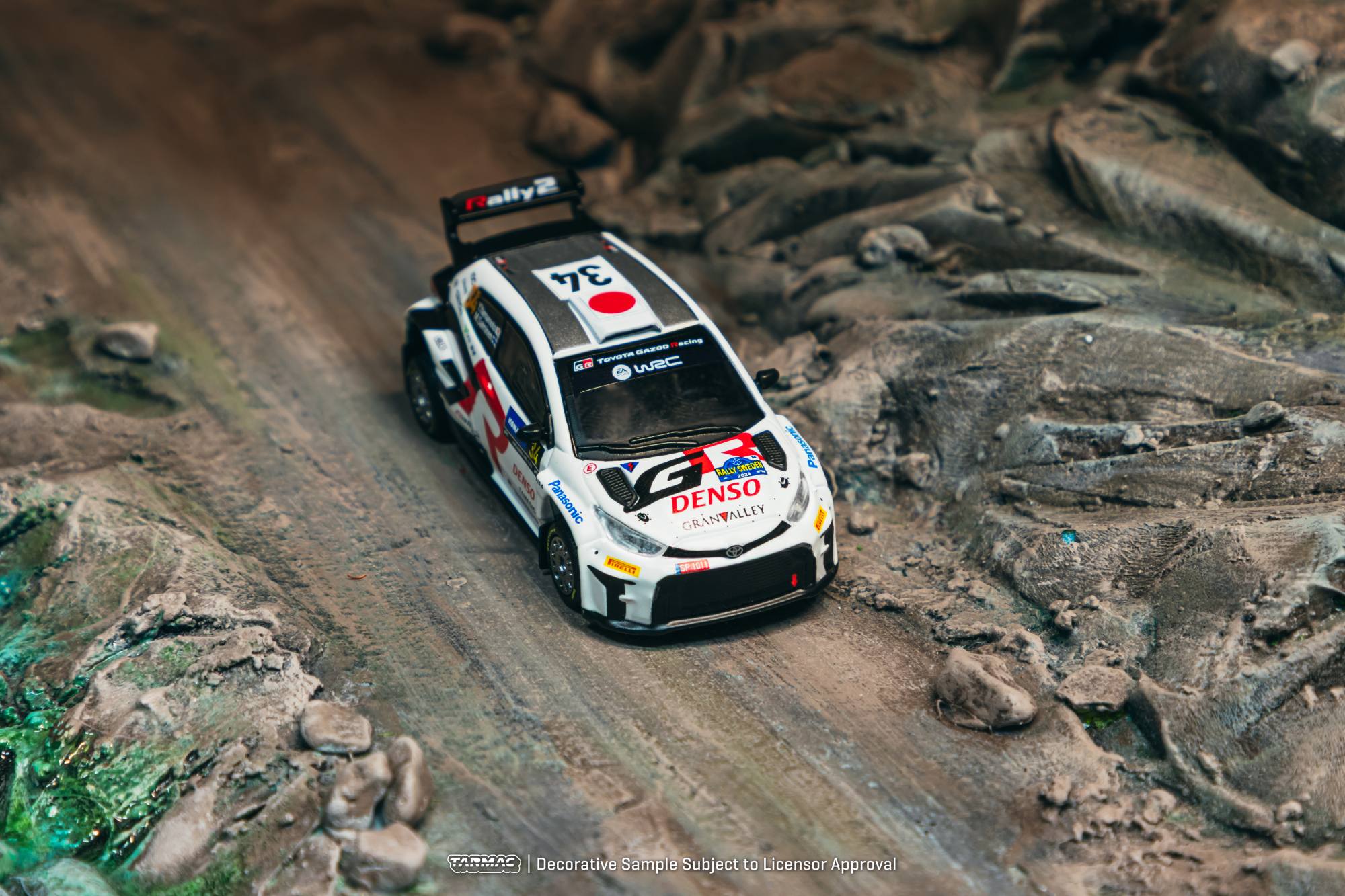 Toyota GR Yaris Rally2 #34 Y.Yamamoto/M.Salmine Rally Sweden 2024 1:64 Tarmac